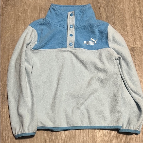 Puma Light Blue Fleece Pullover - Picture 1 of 1